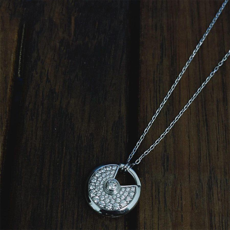 ¡®lume Jewelry¡¯AMULETTE SILVER FULL DIAMOND NECKLACE