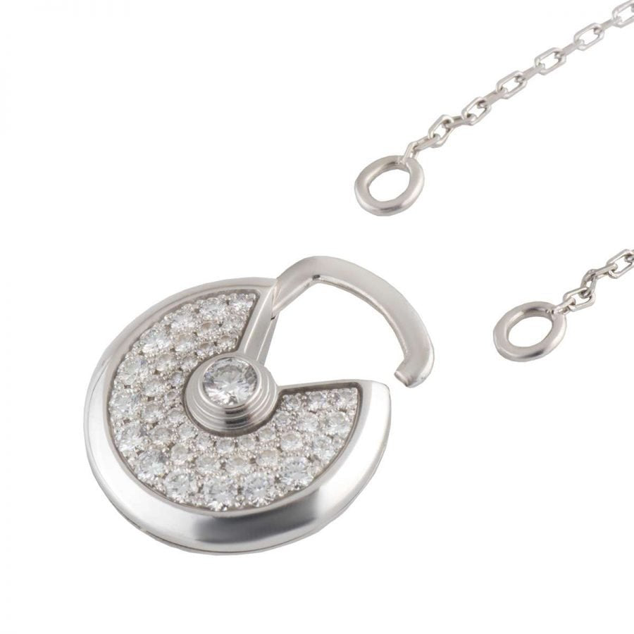 ¡®lume Jewelry¡¯AMULETTE SILVER FULL DIAMOND NECKLACE