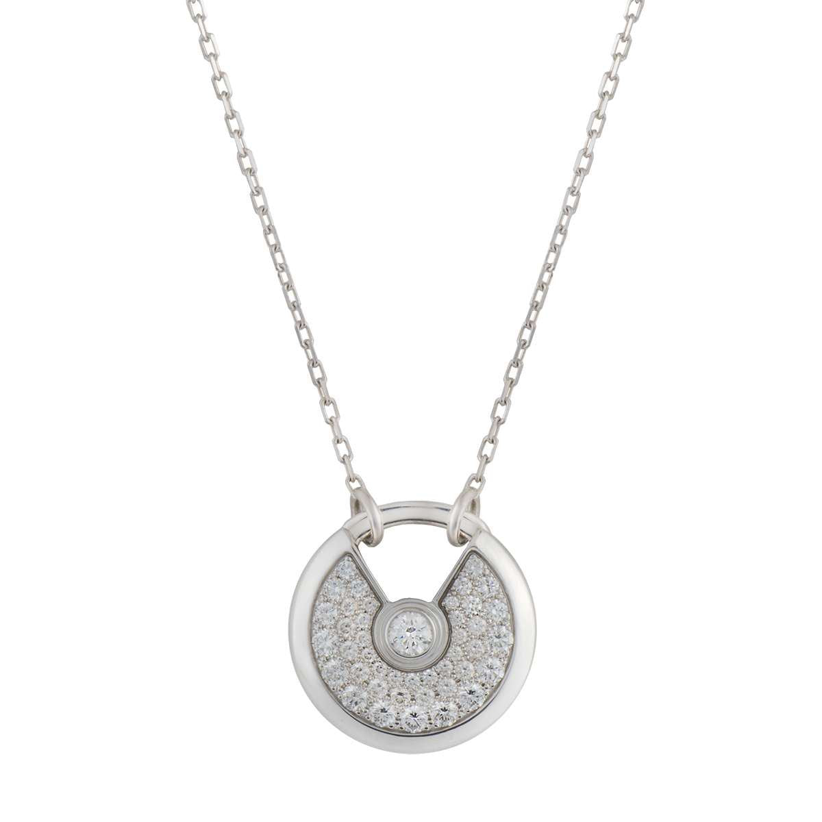 ¡®lume Jewelry¡¯AMULETTE SILVER FULL DIAMOND NECKLACE
