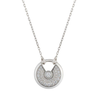 ¡®lume Jewelry¡¯AMULETTE SILVER FULL DIAMOND NECKLACE