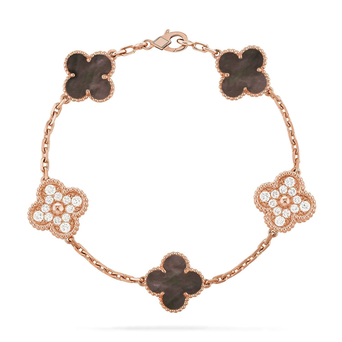[lume Jewelry]New CLOVER 5 MOTIF GRAY MOP BRACELET COLLECTION