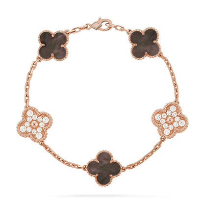 [lume Jewelry]New CLOVER 5 MOTIF GRAY MOP BRACELET COLLECTION