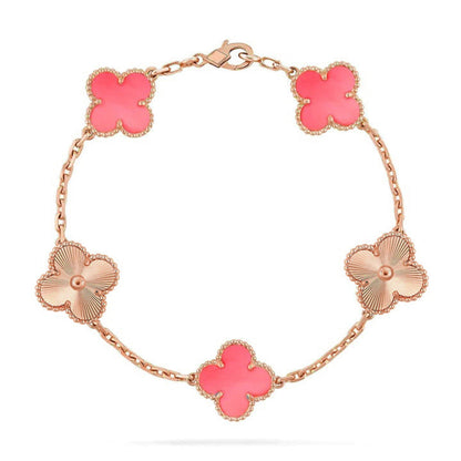 [lume Jewelry]New  CLOVER 5 MOTIFS  PINK MOP BRACELET COLLECTION