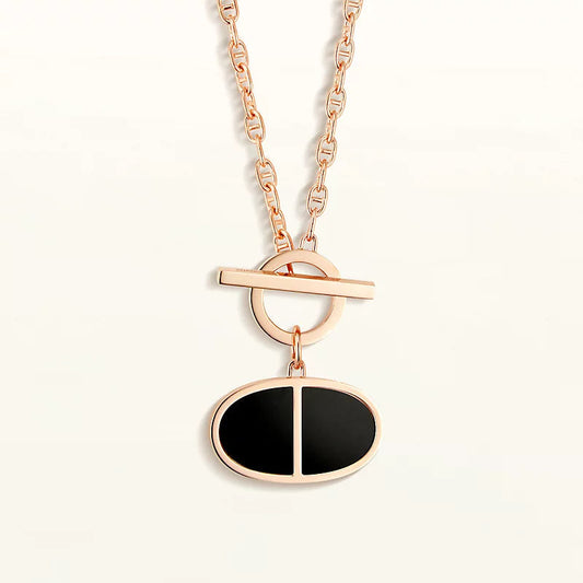 ¡®lume Jewelry¡¯CHAINE VERSO BLACK CERAMIC NECKLACE