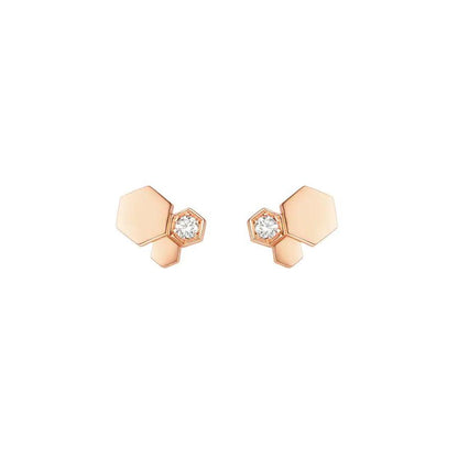 ¡®lume Jewelry¡¯BEE LOVE PINK GOLD DIAMOND EARRINGS