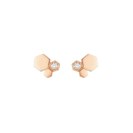 ¡®lume Jewelry¡¯BEE LOVE PINK GOLD DIAMOND EARRINGS