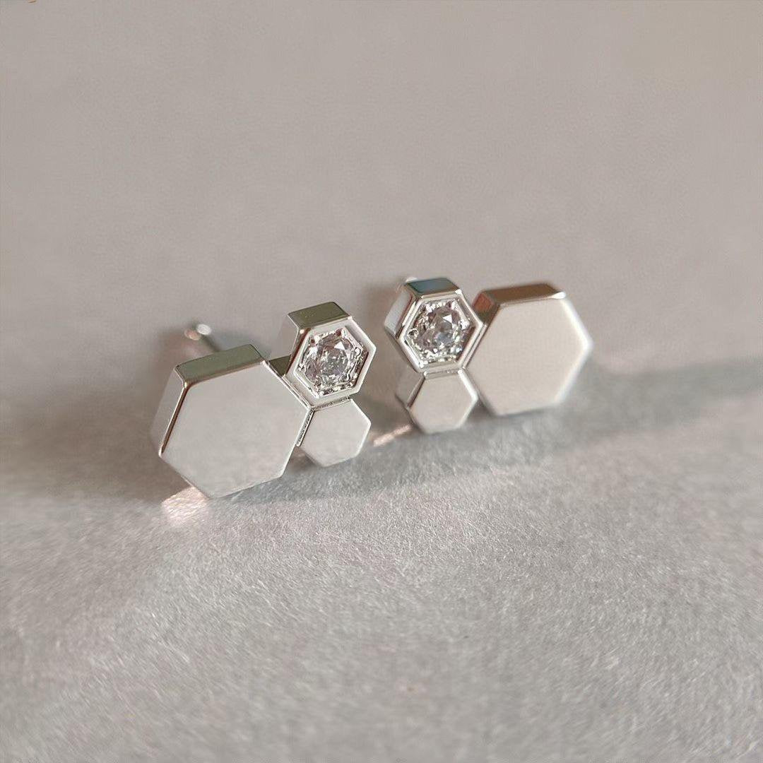 ¡®lume Jewelry¡¯BEE LOVE SILVER DIAMOND EARRINGS