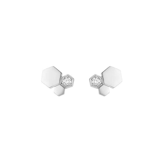 ¡®lume Jewelry¡¯BEE LOVE SILVER DIAMOND EARRINGS