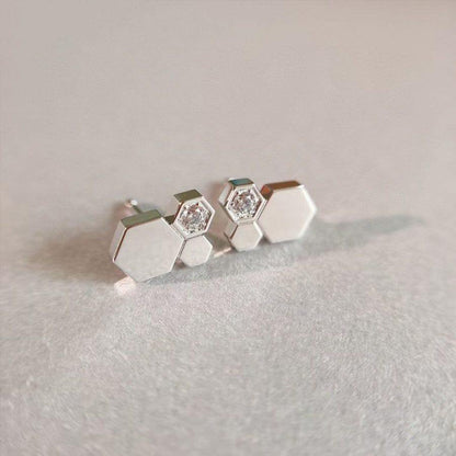 ¡®lume Jewelry¡¯BEE LOVE SILVER DIAMOND EARRINGS