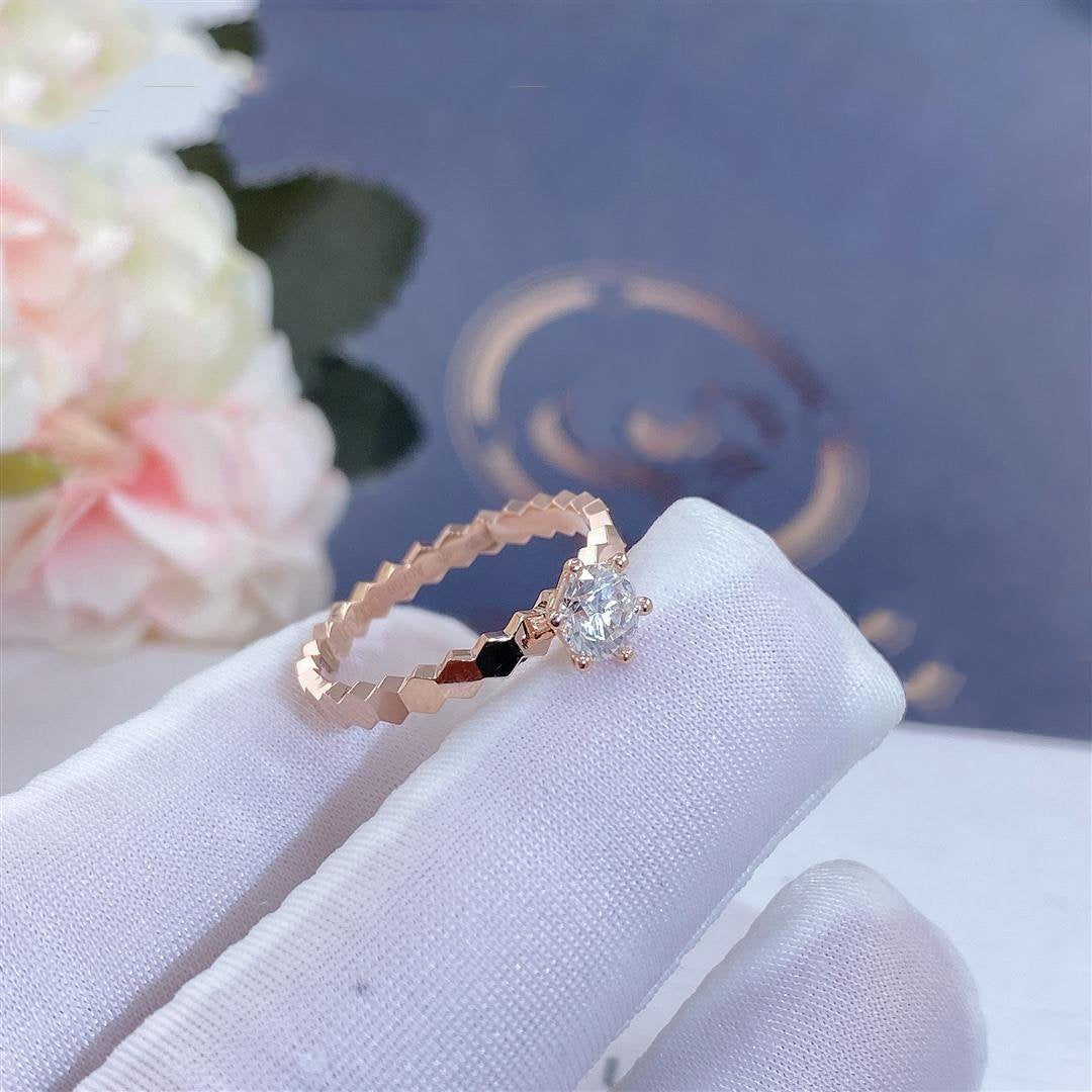 ¡®lume Jewelry¡¯BEE LOVE RING PINK GOLD 1 DIAMOND