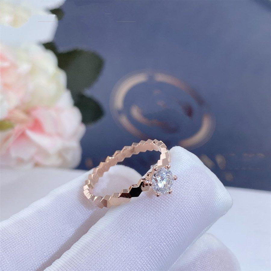¡®lume Jewelry¡¯BEE LOVE RING PINK GOLD 1 DIAMOND