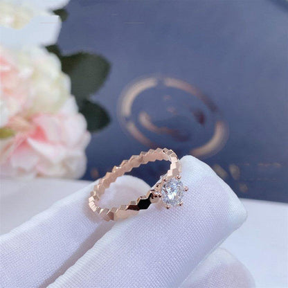 ¡®lume Jewelry¡¯BEE LOVE RING PINK GOLD 1 DIAMOND
