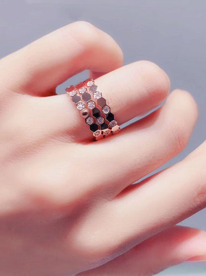 ¡®lume Jewelry¡¯BEE LOVE RING PINK GOLD DIAMOND