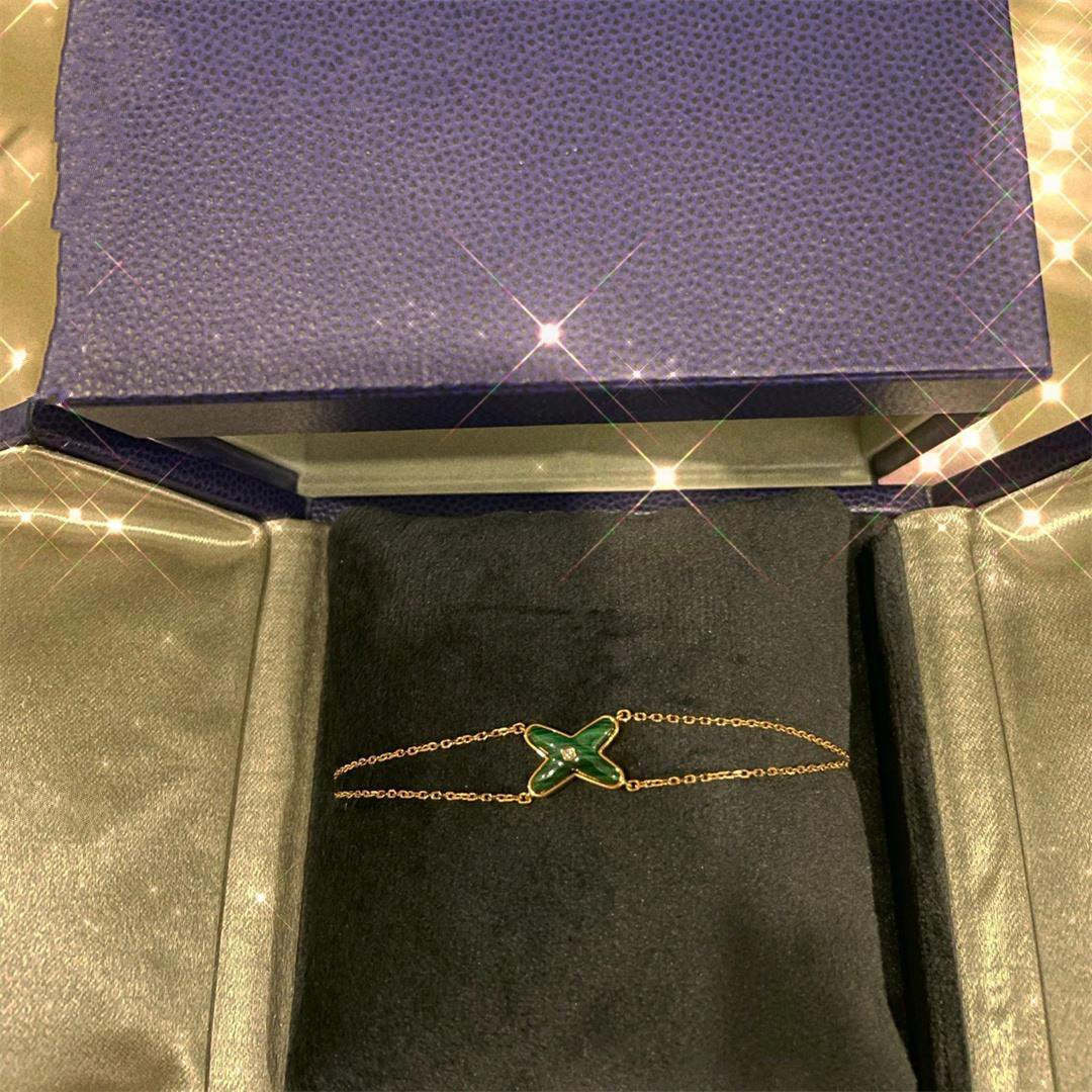 ¡®lume Jewelry¡¯JEUX BRACELET MALACHITE PINK GOLD 1 DIAMOND