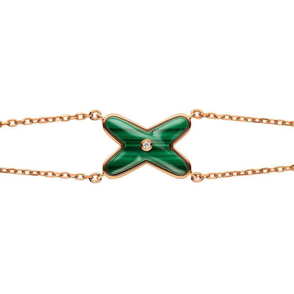 ¡®lume Jewelry¡¯JEUX BRACELET MALACHITE PINK GOLD 1 DIAMOND