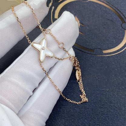 ¡®lume Jewelry¡¯JEUX BRACELET WHITE MOP PINK GOLD 1 DIAMOND