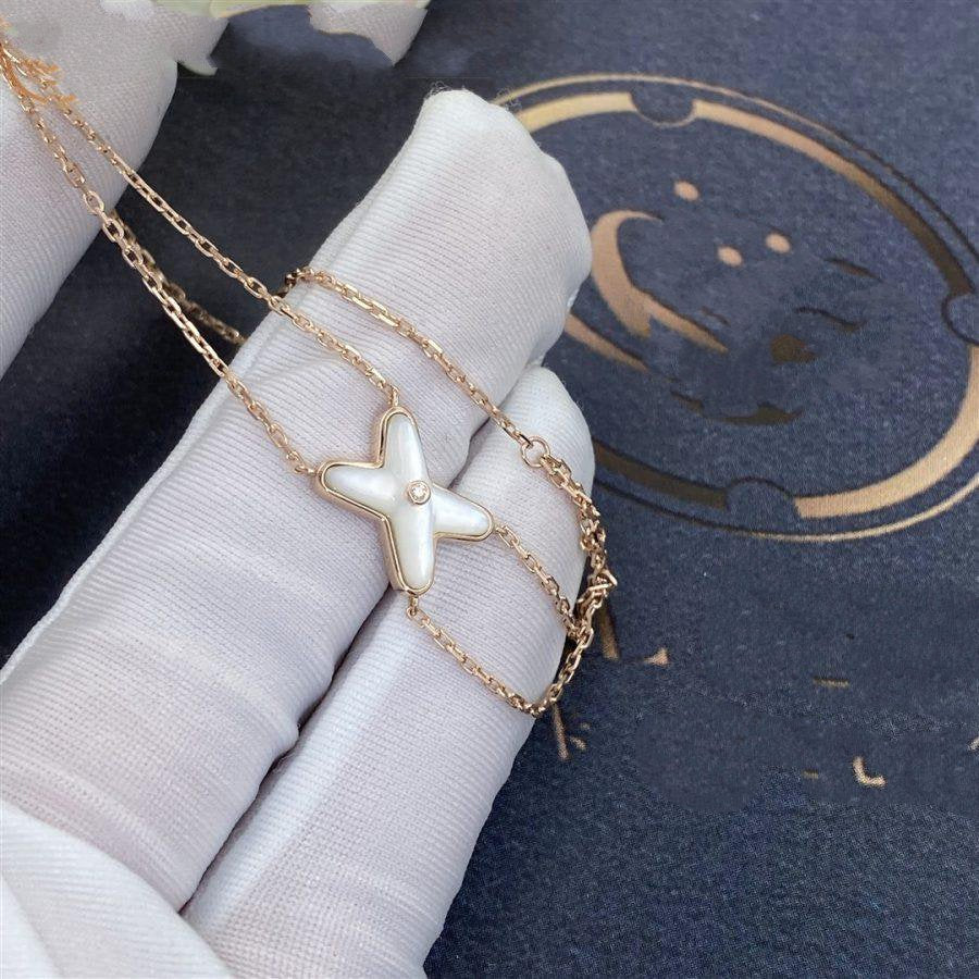 ¡®lume Jewelry¡¯JEUX BRACELET WHITE MOP PINK GOLD 1 DIAMOND