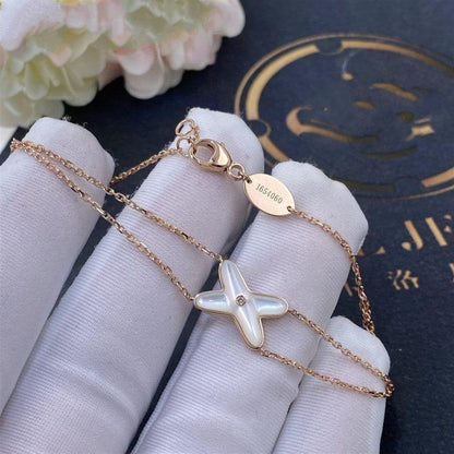 ¡®lume Jewelry¡¯JEUX BRACELET WHITE MOP PINK GOLD 1 DIAMOND