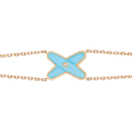 ¡®lume Jewelry¡¯JEUX BRACELET TURQUOISE PINK GOLD 1 DIAMOND