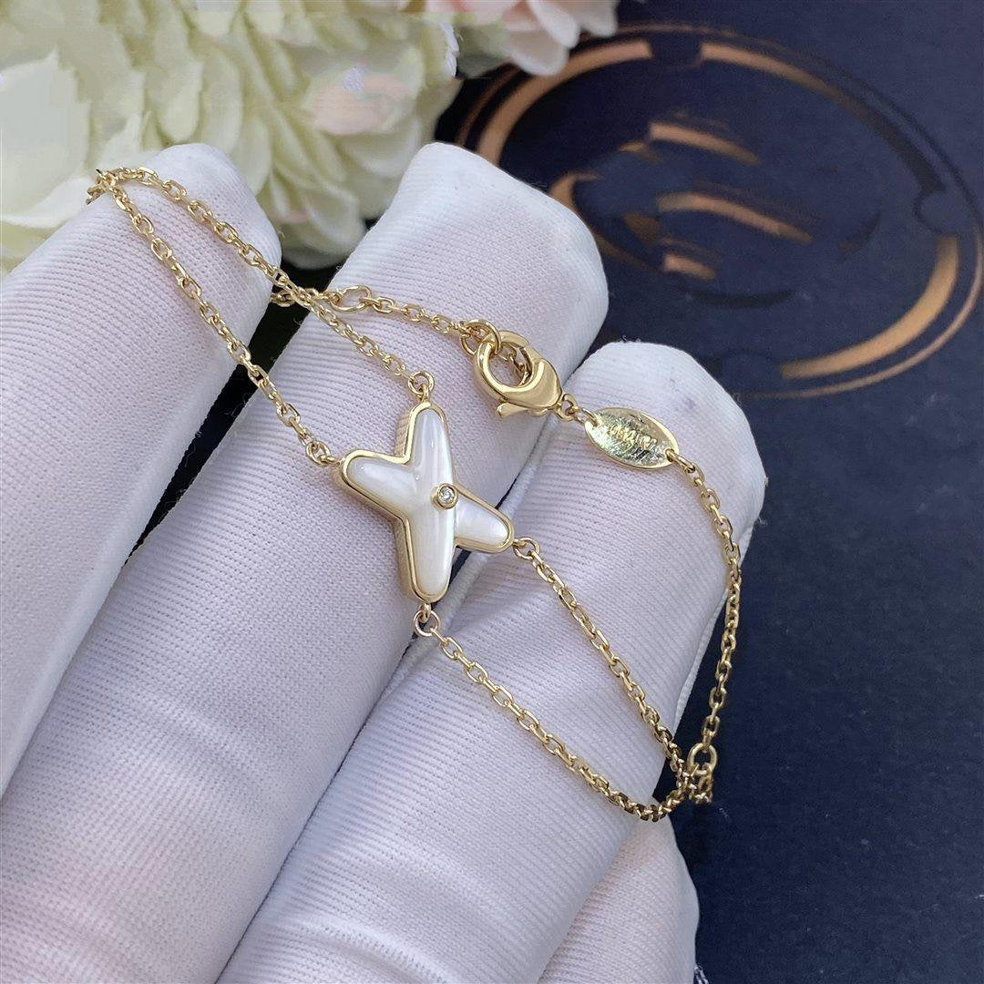 ¡®lume Jewelry¡¯JEUX BRACELET WHITE MOP GOLD 1 DIAMOND