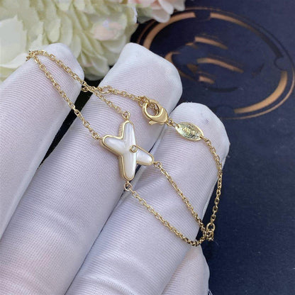 ¡®lume Jewelry¡¯JEUX BRACELET WHITE MOP GOLD 1 DIAMOND
