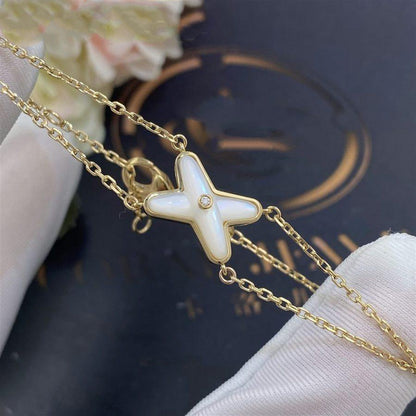 ¡®lume Jewelry¡¯JEUX BRACELET WHITE MOP GOLD 1 DIAMOND