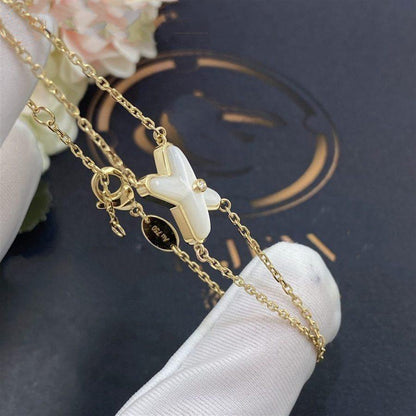 ¡®lume Jewelry¡¯JEUX BRACELET WHITE MOP GOLD 1 DIAMOND