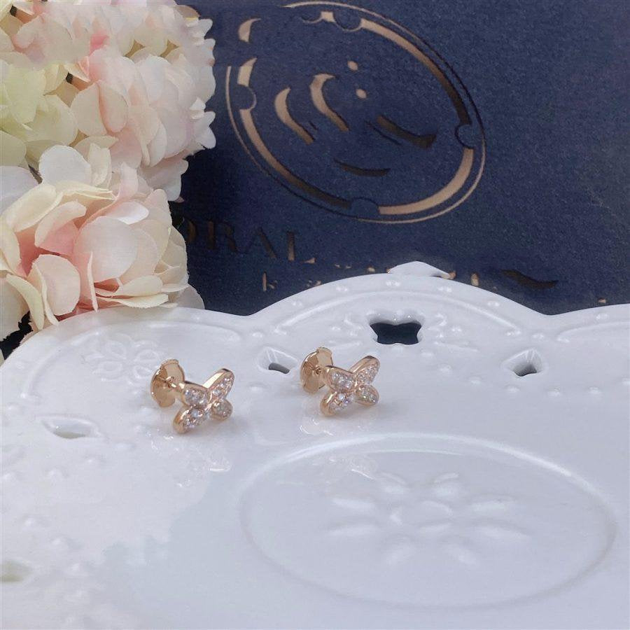 ¡®lume Jewelry¡¯JEUX DE PINK GOLD DIAMOND EARRINGS