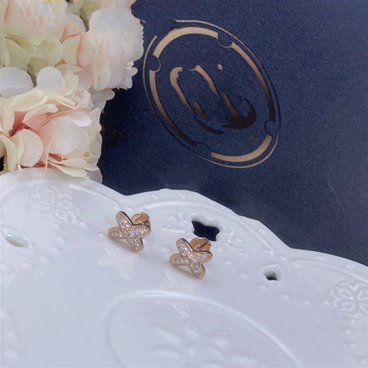 ¡®lume Jewelry¡¯JEUX DE PINK GOLD DIAMOND EARRINGS