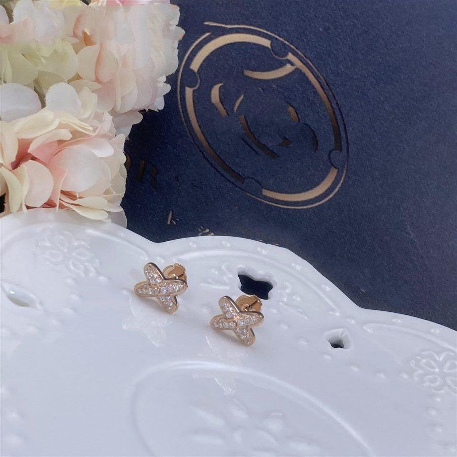 ¡®lume Jewelry¡¯JEUX DE PINK GOLD DIAMOND EARRINGS