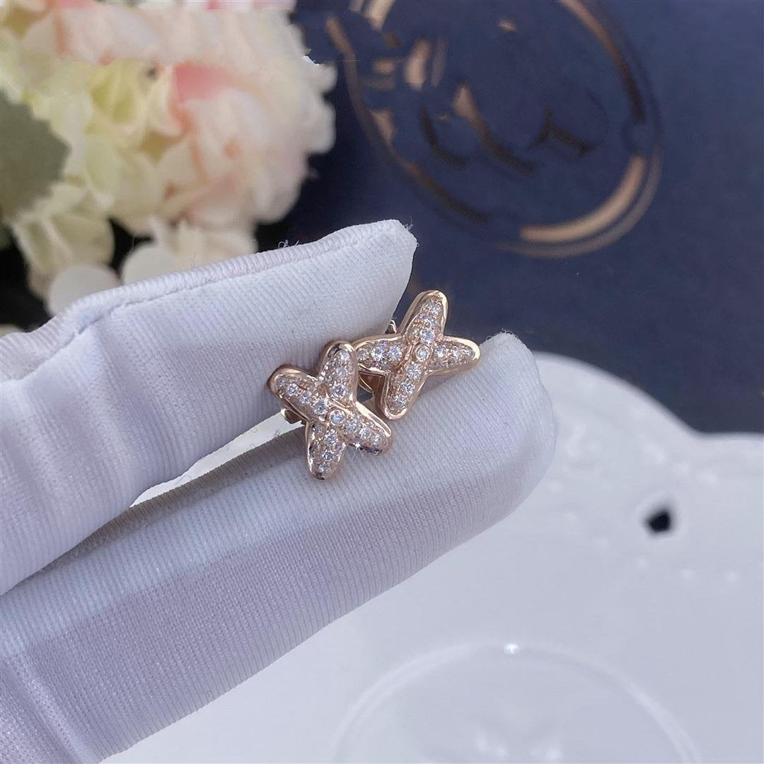 ¡®lume Jewelry¡¯JEUX DE PINK GOLD DIAMOND EARRINGS