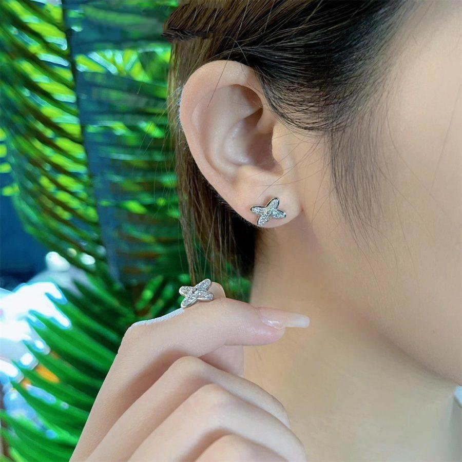¡®lume Jewelry¡¯JEUX DE SILVER DIAMOND EARRINGS