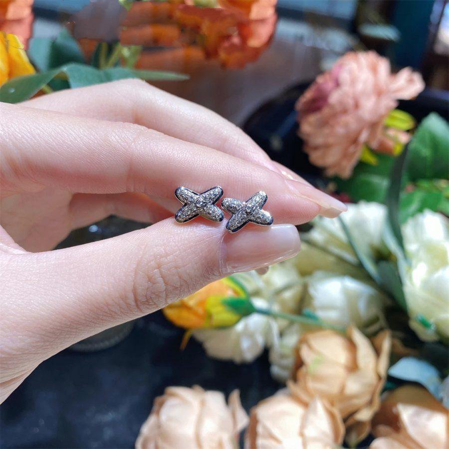 ¡®lume Jewelry¡¯JEUX DE SILVER DIAMOND EARRINGS