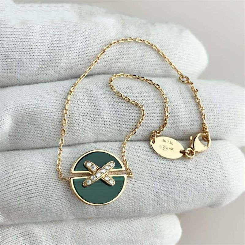 ¡®lume Jewelry¡¯JEUX DE BRACELET MALACHITE PINK GOLD DIAMONDS