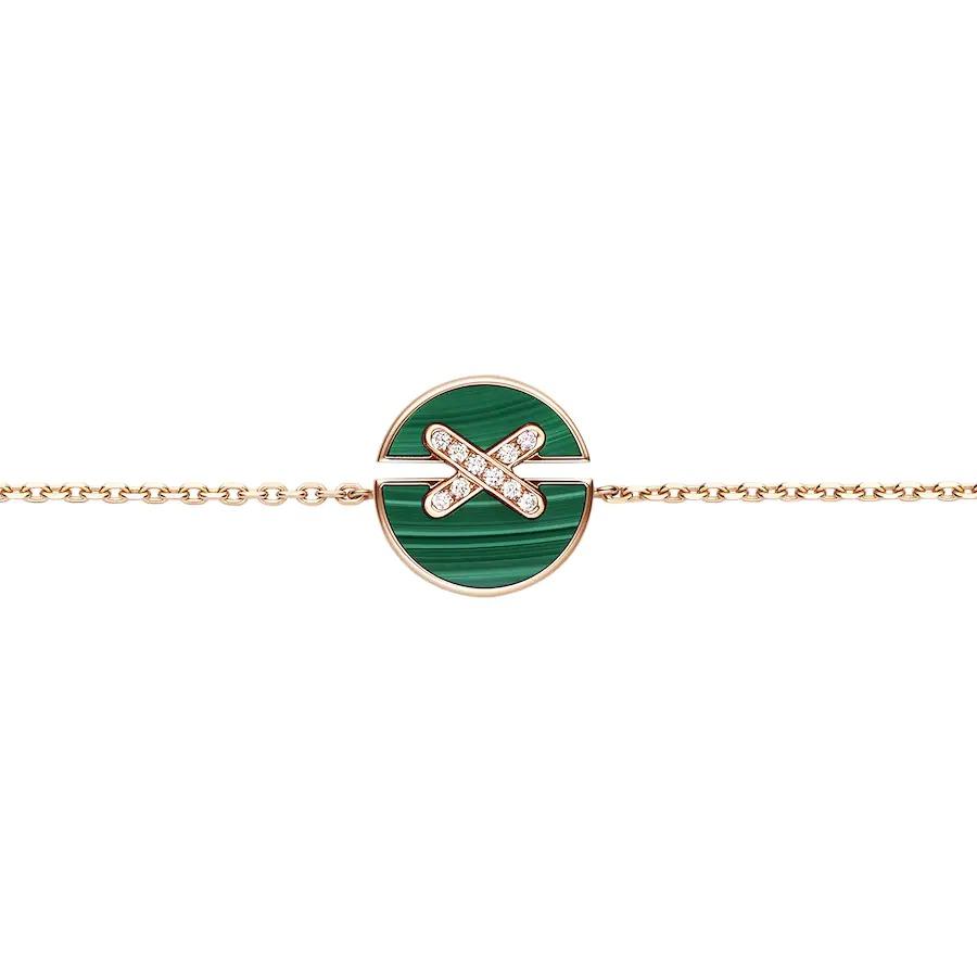 ¡®lume Jewelry¡¯JEUX DE BRACELET MALACHITE PINK GOLD DIAMONDS