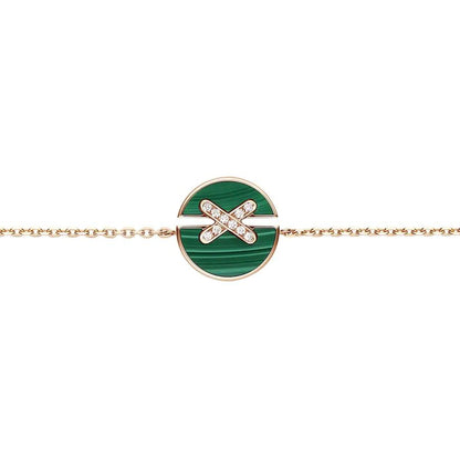 ¡®lume Jewelry¡¯JEUX DE BRACELET MALACHITE PINK GOLD DIAMONDS