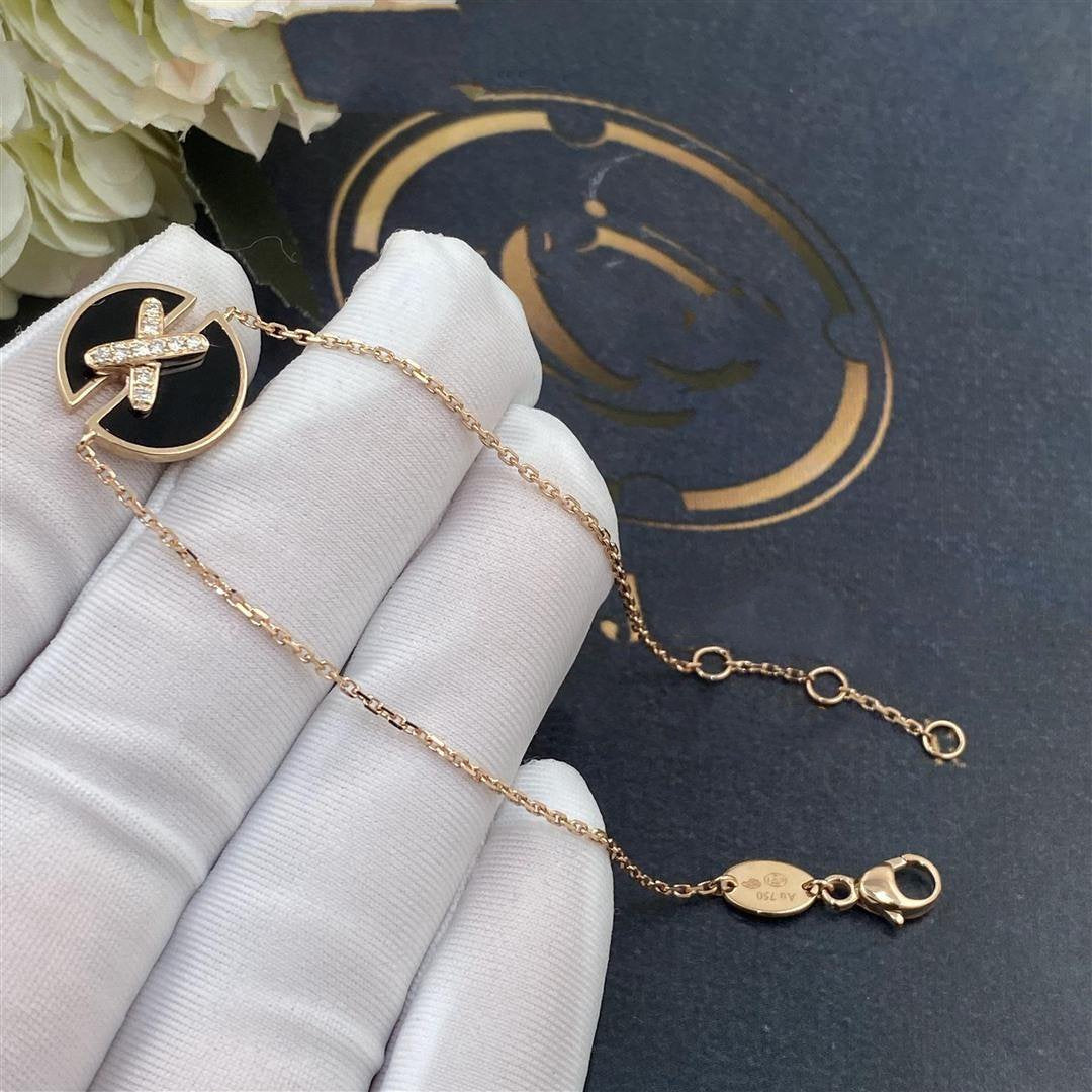 ¡®lume Jewelry¡¯JEUX DE BRACELET ONYX PINK GOLD DIAMOND
