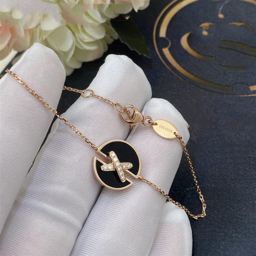 ¡®lume Jewelry¡¯JEUX DE BRACELET ONYX PINK GOLD DIAMOND