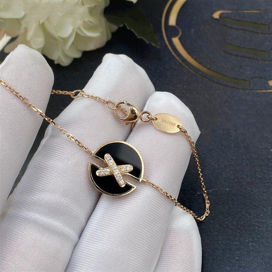 ¡®lume Jewelry¡¯JEUX DE BRACELET ONYX PINK GOLD DIAMOND
