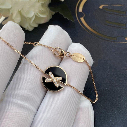 ¡®lume Jewelry¡¯JEUX DE BRACELET ONYX PINK GOLD DIAMOND