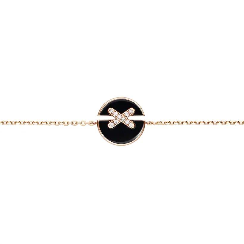 ¡®lume Jewelry¡¯JEUX DE BRACELET ONYX PINK GOLD DIAMOND