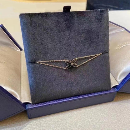 ¡®lume Jewelry¡¯JEUX BRACELET ONYX PINK GOLD 1 DIAMOND