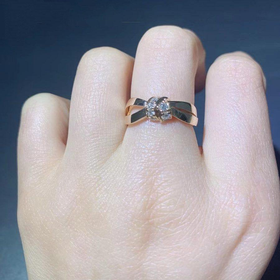 ¡®lume Jewelry¡¯LIENS RING PINK GOLD DIAMOND