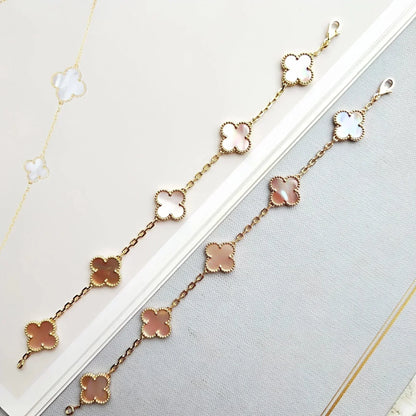 [lume Jewelry]New  CLOVER 5 MOTIFS  PINK MOP BRACELET COLLECTION
