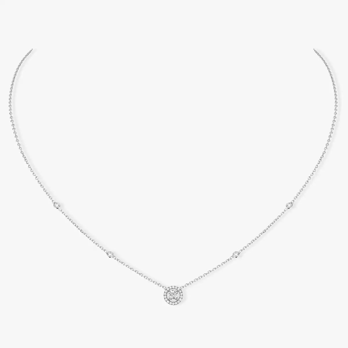 [lume Jewelry]Diamond Necklace 0,20ct Brilliant Shape Joy