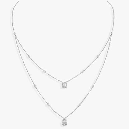 [lume Jewelry]Diamond Necklace My Twin 2 Rows