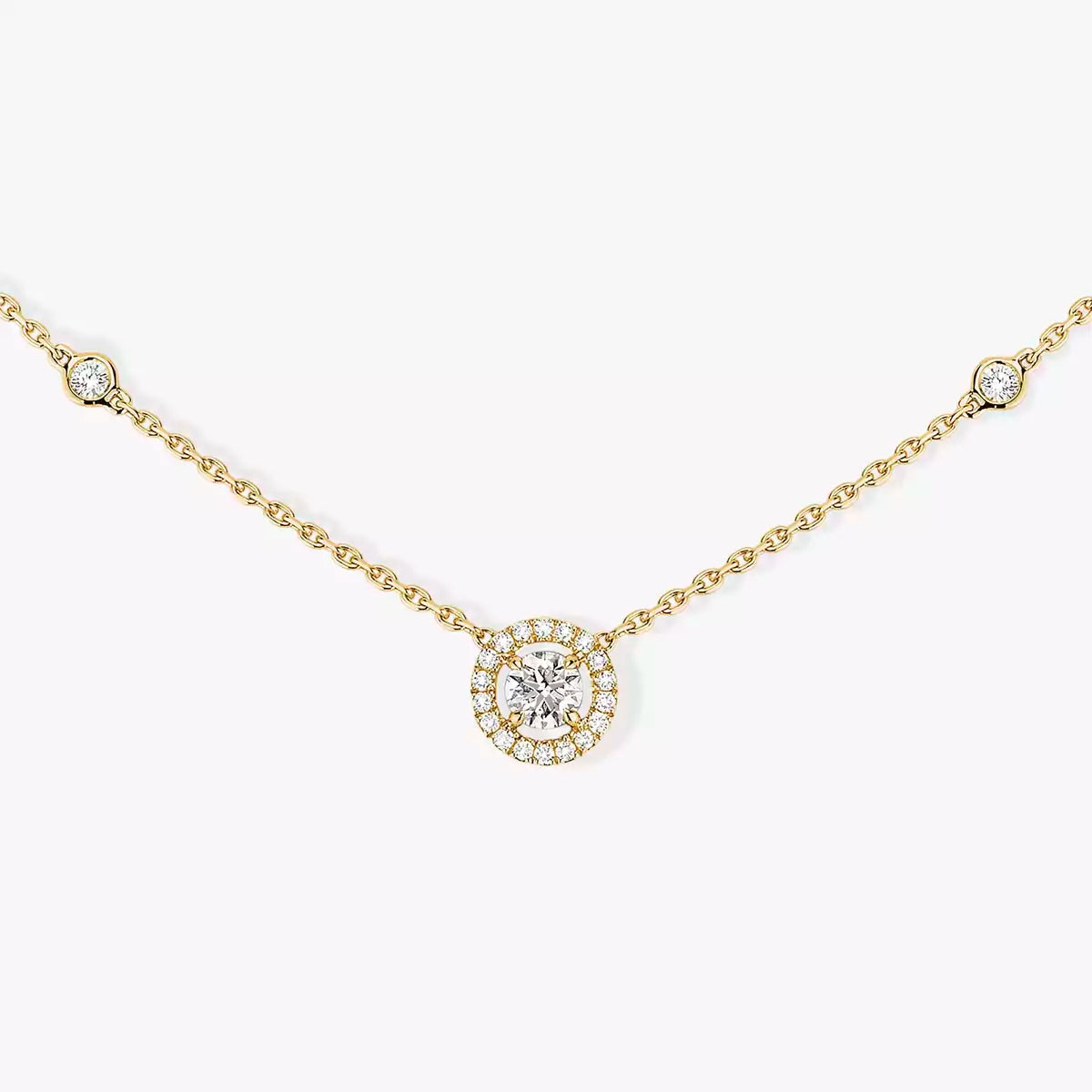 [lume Jewelry]Diamond Necklace 0,20ct Brilliant Shape Joy