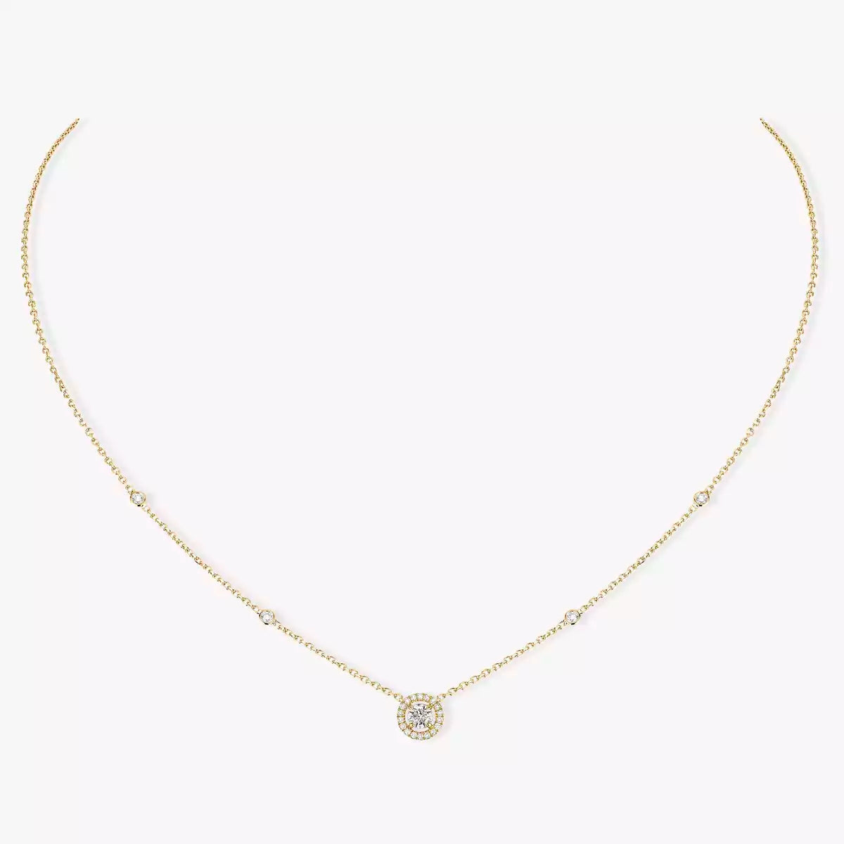 [lume Jewelry]Diamond Necklace 0,20ct Brilliant Shape Joy