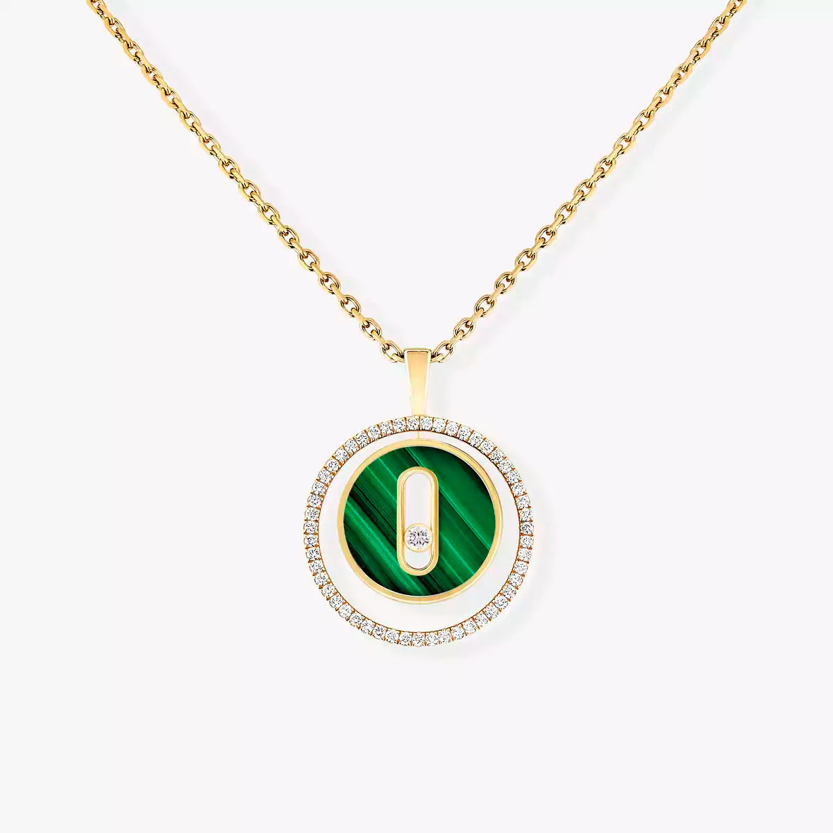 [lume Jewelry]Lucky Move Diamond Necklace in Rose Gold and White Mother-of-Pearl