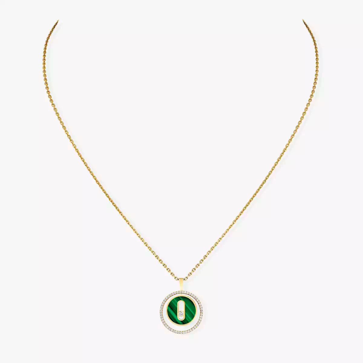 [lume Jewelry]Lucky Move Diamond Necklace in Rose Gold and White Mother-of-Pearl